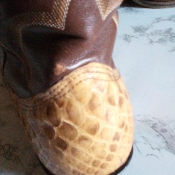 Vintage Nocona  Snakeskin Boots Men Size 9D - Picture 11 of 14